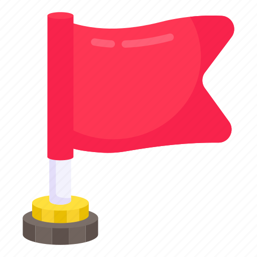 Flag, flagpole, streamer, banner, pennant icon - Download on Iconfinder