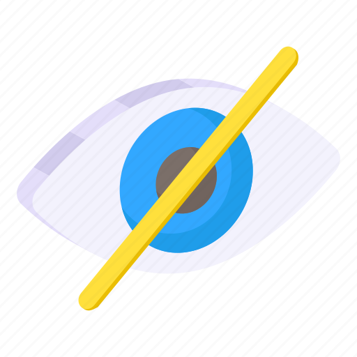 Blindness, no eye, no vision, no visibility, no view icon - Download on Iconfinder