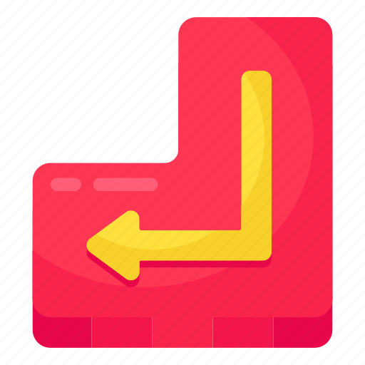 Directional arrow, navigational arrow, arrowhead, pointing arrow, turn left arrow icon - Download on Iconfinder