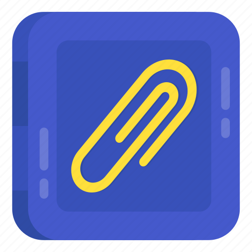 Paperclip, stationery, binder clip, paper clamp, bobby clamp icon - Download on Iconfinder
