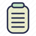 clipboard, document, checklist, report, paper, file