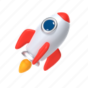 rocket, startup, rocket launch, spaceship, render 