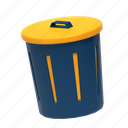 trash, trash bin, recycle bin, garbage, render 