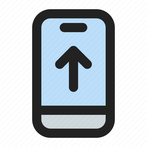Arrow, phone, ui, upload, uploading icon - Download on Iconfinder