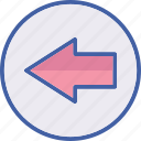 arrow, back, direction, previous, return icon
