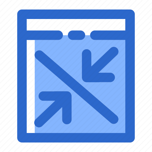 Arrow, box, collapse, full screen, minimize, screen, web icon - Download on Iconfinder