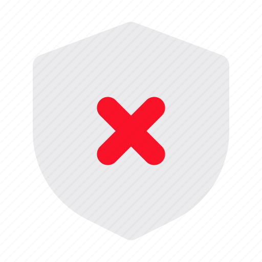 Unsafe, shield, danger, broken, failed icon - Download on Iconfinder