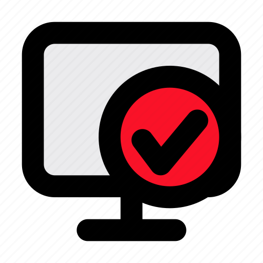 Approve, monitor, access, tick, approved icon - Download on Iconfinder