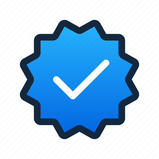 Facebook verified, facebook, verify, verified, tick, user interface, ui icon - Download on Iconfinder