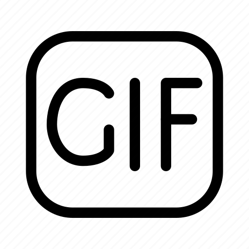 Gif symbol, gif, sticker, social media, user interface, ui icon - Download on Iconfinder