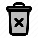 delete, bin, dustbin, garbage, remove, rubbish, trash