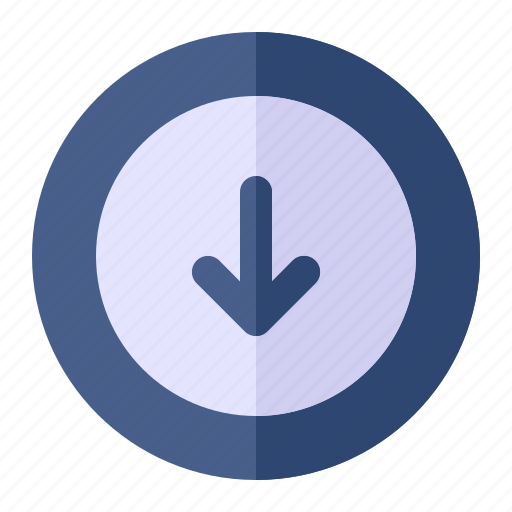 Circle, arrow, down, bottom icon - Download on Iconfinder