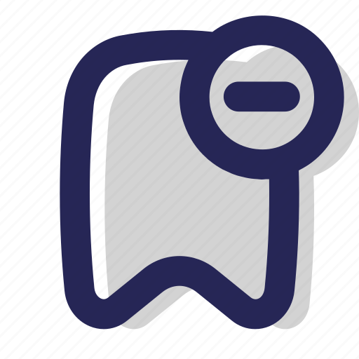Save, delete from bookmark, remove, bookmark, delete, wishlist icon - Download on Iconfinder