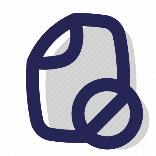 Blocked, block, forbidden, document, file, access, blocked document icon - Download on Iconfinder