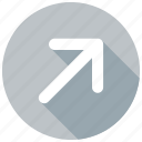 arrow, direction, right, top icon