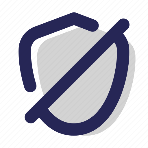 Shield off, unprotected, insecure, protection off, unsafe icon - Download on Iconfinder