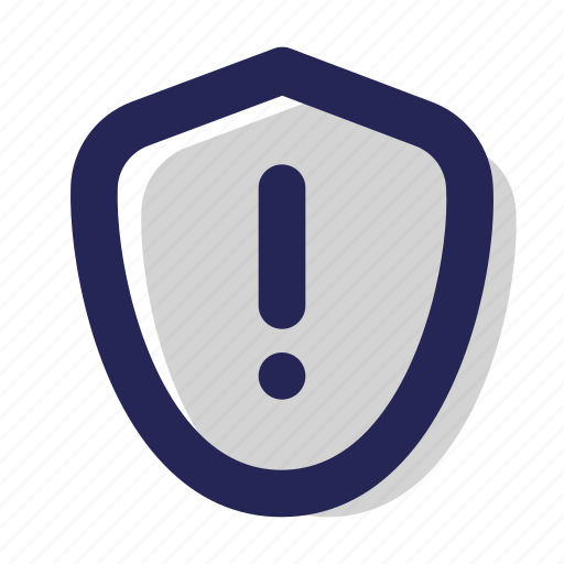 Warning, insecure, unsafe, attention, alert, shield icon - Download on Iconfinder