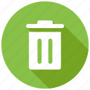 bin, delete, recycle, trash, trash bin icon
