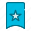 bookmark, favourite, star, book 