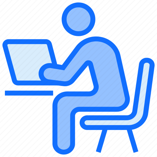 User, working, laptop, people, employee, office icon - Download on Iconfinder