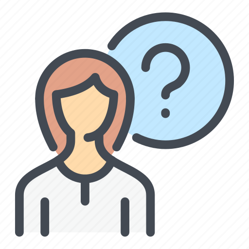 Avatar, female, person, profile, question, user, woman icon - Download on Iconfinder
