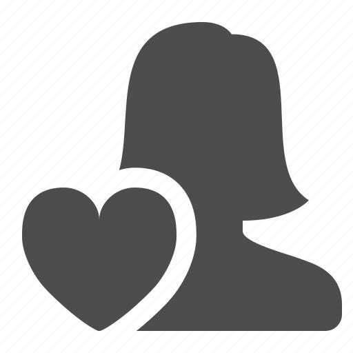 Heart, woman, love, users, favorite, user, female icon - Download on Iconfinder