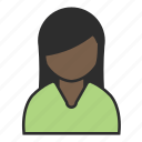cut, green, sweater, user, avatar, female, woman