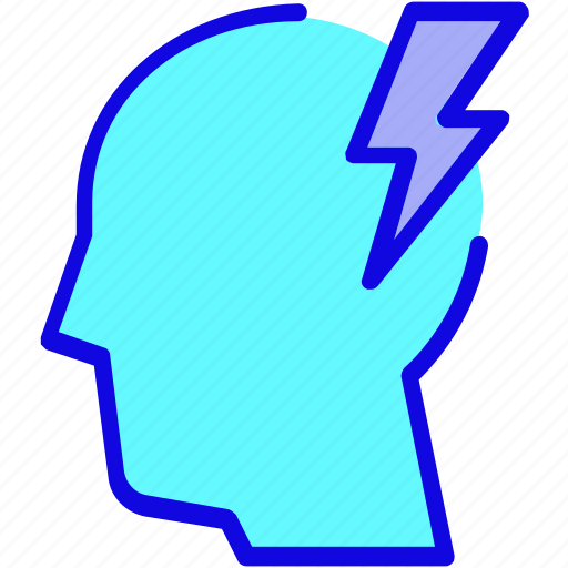 Brain, flash, head, intelligence, mind, thinking, user icon - Download on Iconfinder