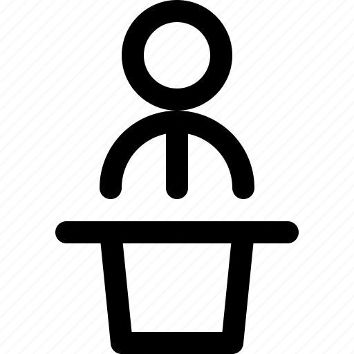 User, human, single, man, podium, person icon - Download on Iconfinder