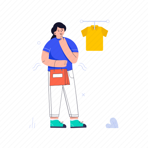 Purchase, shopping, buy, buy clothes, commerce illustration - Download on Iconfinder