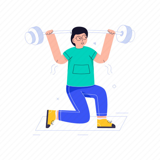 Weightlifting, fitness, gym, dumbbell, workout illustration - Download on Iconfinder