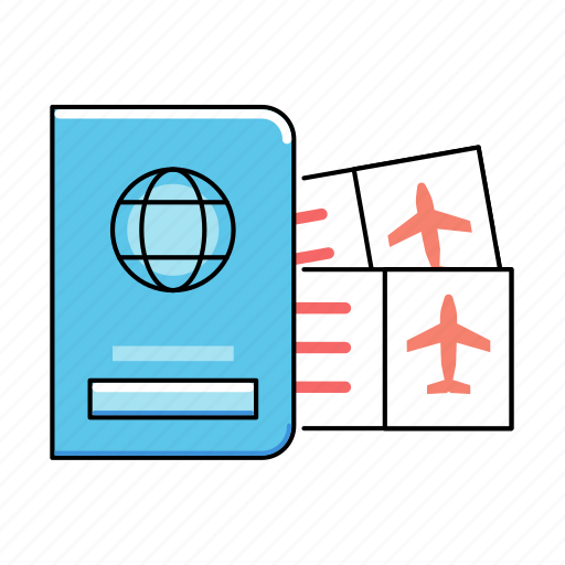 Vacation, passport, ticket, airplane, flight, tourism icon - Download on Iconfinder