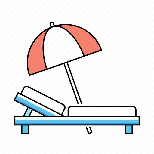 Vacation, umbrella, relax, beach, summer, chair icon - Download on Iconfinder