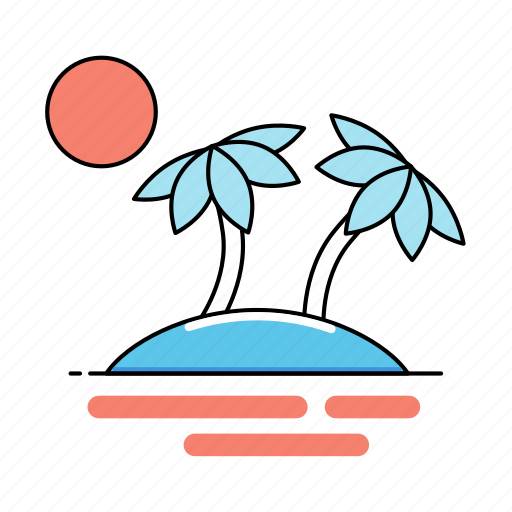 Vacation, island, holiday, sea, tree icon - Download on Iconfinder