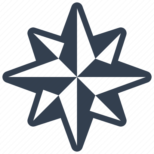 Star, travel, vacation, compass, navigation, gps icon - Download on Iconfinder