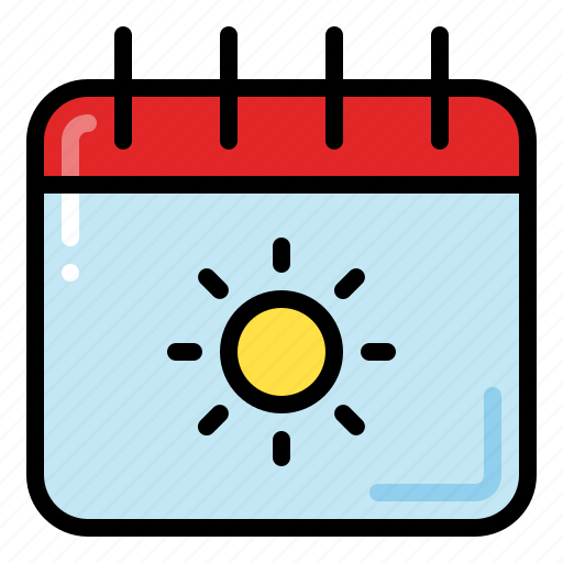 Summer, summertime, calendar, vacation icon - Download on Iconfinder