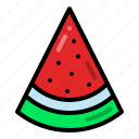watermelon, slice, fruit, tropical