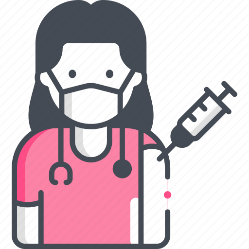 Doctor, female, vaccination, vaccine, injection, coronavirus, avatar icon - Download on Iconfinder