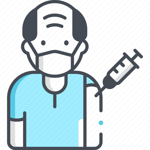 Old, man, vaccination, vaccine, injection, coronavirus, avatar icon - Download on Iconfinder