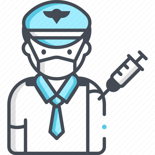 Pilot, vaccination, vaccine, injection, coronavirus, avatar icon - Download on Iconfinder