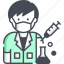 scientist, male, vaccination, vaccine, injection, coronavirus, avatar 