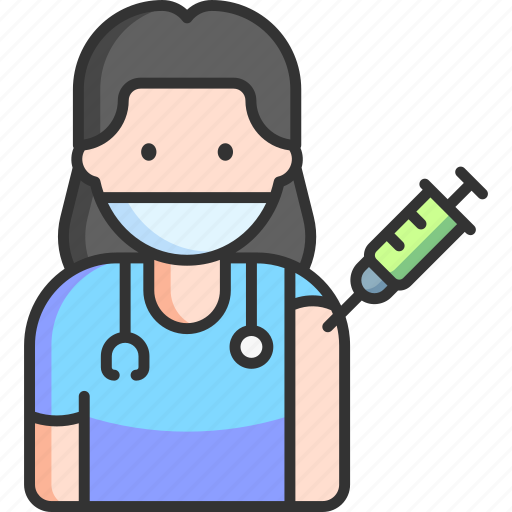 Doctor, female, injection, vaccine, vaccination icon - Download on Iconfinder