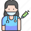 doctor, female, injection, vaccine, vaccination 