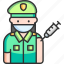 soldier, female, vaccine, vaccination, injection 