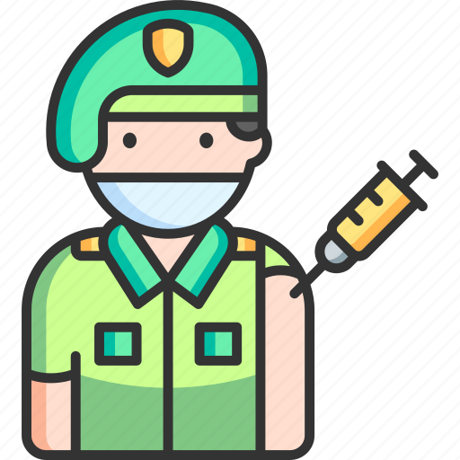 Soldier, man, vaccine, injection, coronavirus, vaccination icon - Download on Iconfinder
