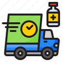 delivery, truck, vaccine, covid19, coronavirus