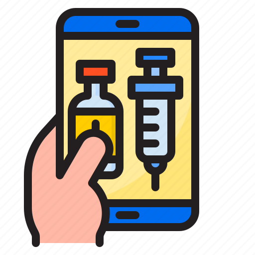 Syringe, vaccine, covid19, coronavirus, mobilephone icon - Download on Iconfinder
