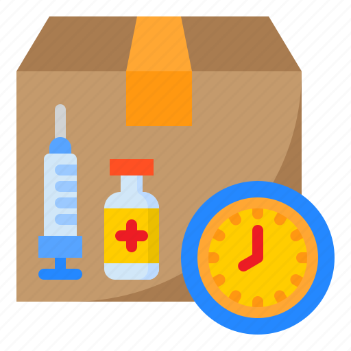 Time, clock, syringe, vaccine, covid19 icon - Download on Iconfinder