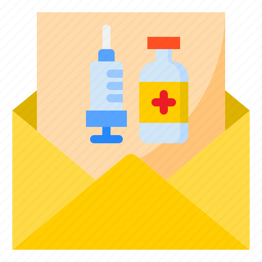 Vaccine, medical, coronavirus, covid19, mail icon - Download on Iconfinder