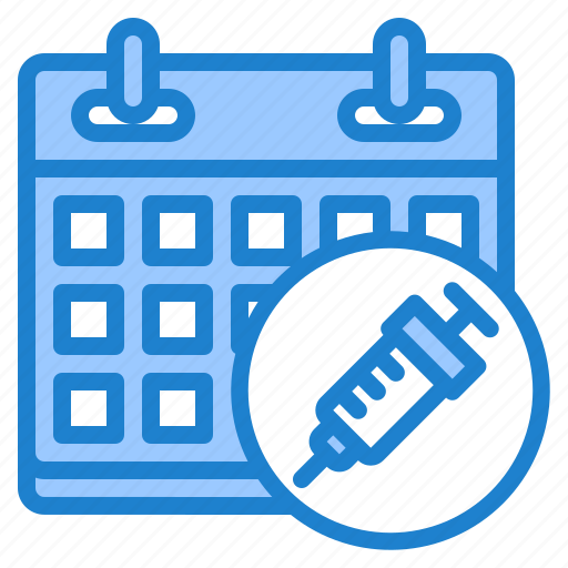 Calendar, syringe, vaccine, coronavirus, covid19 icon - Download on Iconfinder